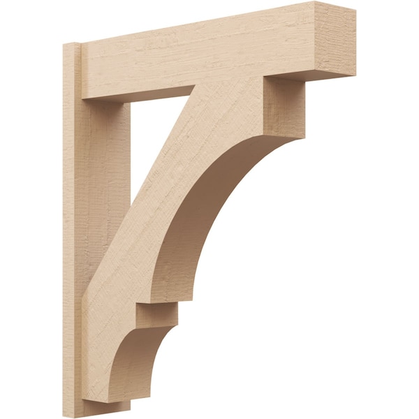 Ekena Millwork 8-in W x 34-in D x 40-in H Balboa Block Rough Cedar Woodgrain TimberThane Outlooker, Primed Tan OUTUR080X34X40BOA44RCPR - main